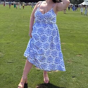 Hill house Juliana Dress with blue shell mosaic